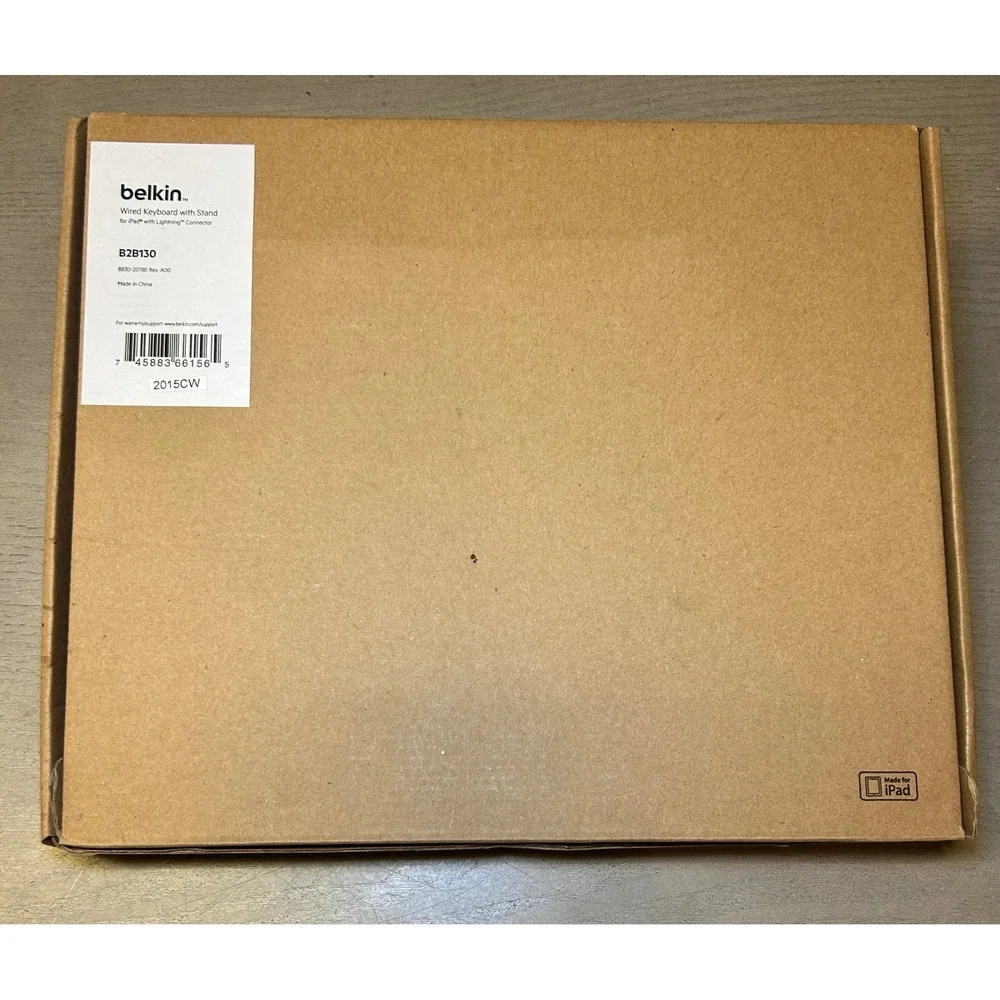 Belkin Wired Keyboard with Stand‎ B2B130 for iPad Lightning Connector Black